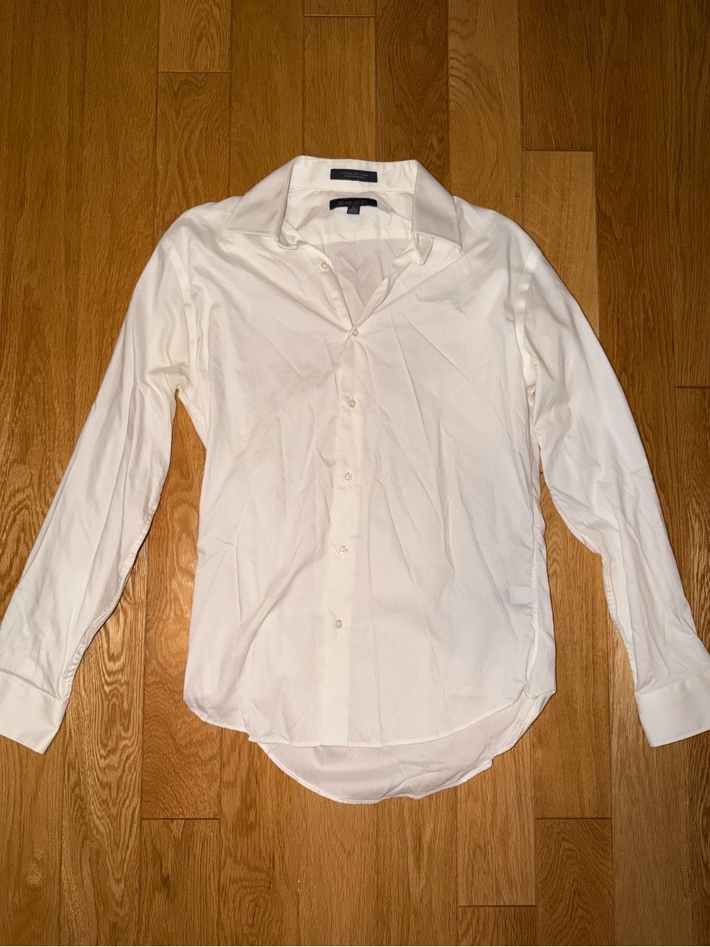 Men's Cotton Classic White Dress Shirt - Long Sleeve